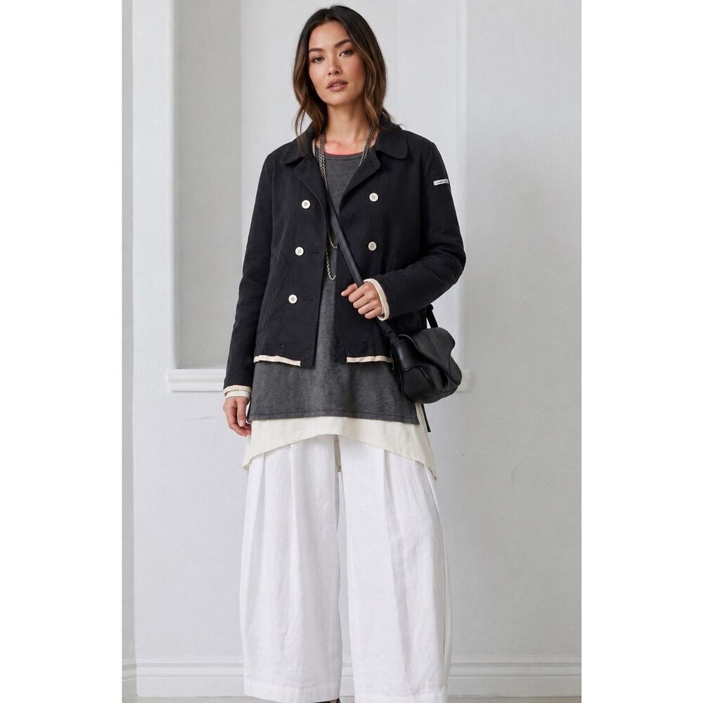 Yoshi Kondo Paris Jacket Womens designer minimalist Artsy Lagenlook Luxury cotto